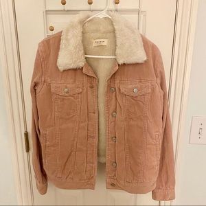 Light pink Sherpa corduroy jacket